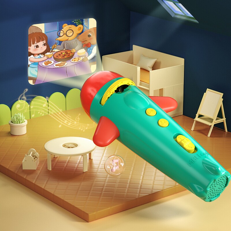 猫贝乐睡前投影仪故事机玩具宝宝儿童手电筒夜灯生日礼物投影机