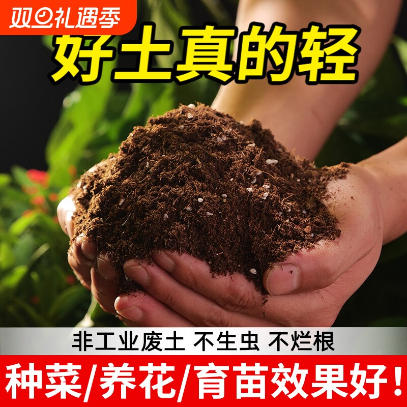 营养土养花通用型种菜多肉植物育苗基质花蓝莓土壤家用有机泥炭土