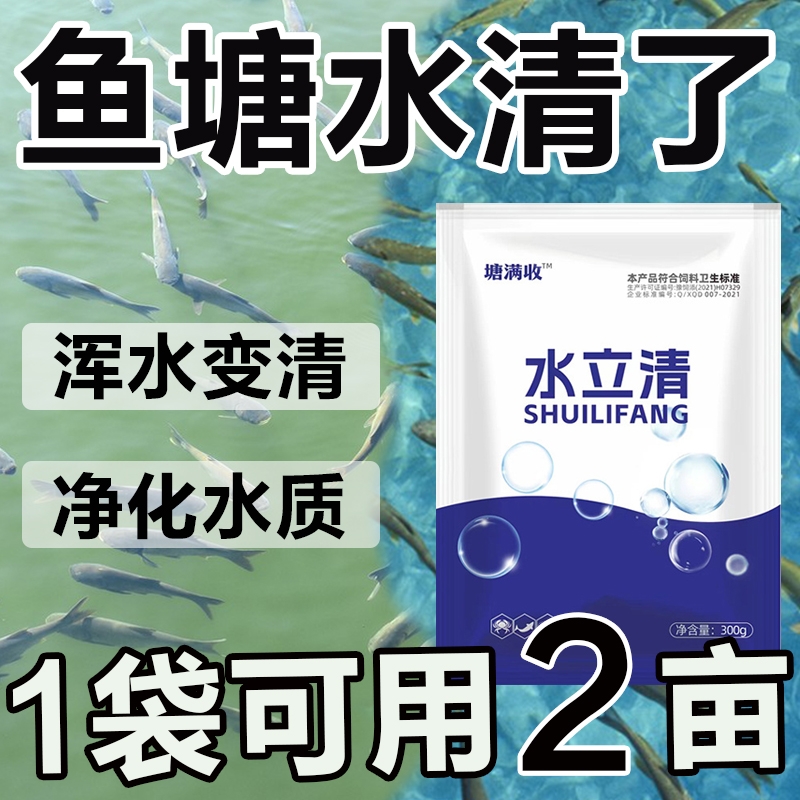 鱼塘池塘水变清除藻除臭净化水质