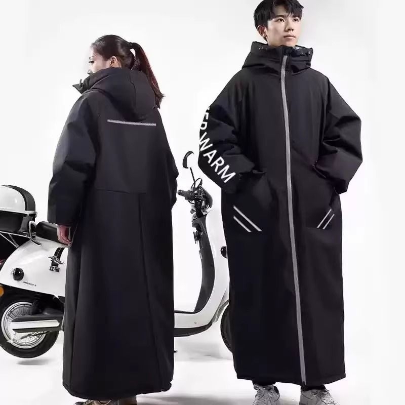 电动车挡风被冬季加绒加厚电瓶车保暖防水挡风衣摩托车骑行防寒服