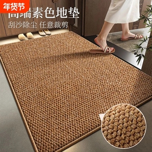 仿剑麻入户门地垫高级可裁剪可机洗地毯新款防滑耐脏门口家用脚垫