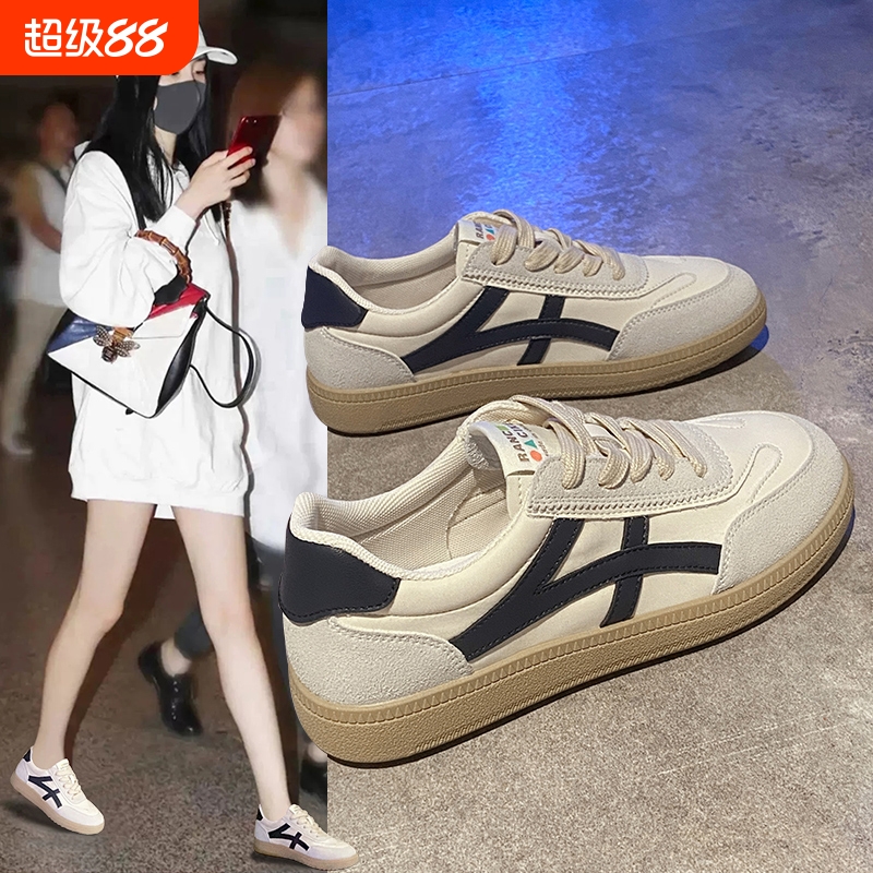 阿甘鞋女小白鞋女款2025新款爆款德训鞋运动鞋子百搭软底板鞋女鞋