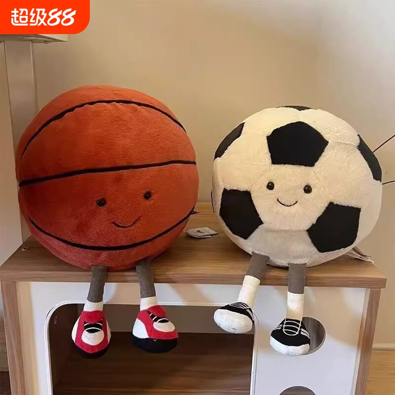 趣味篮球玩偶足球创意公仔图片