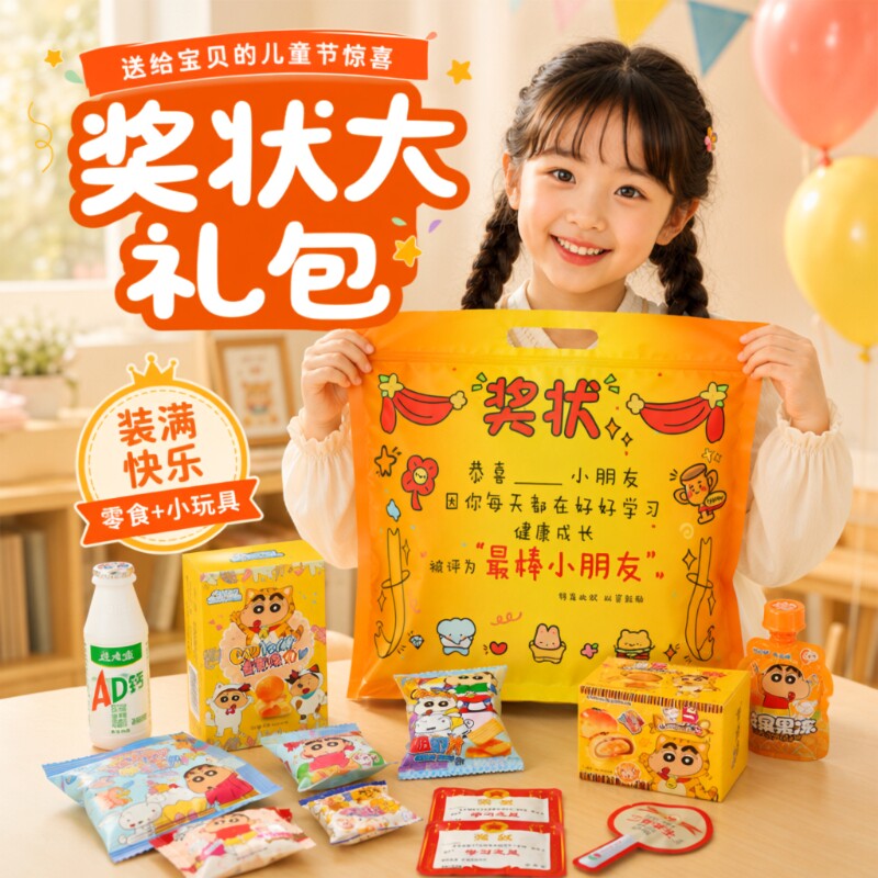 奖状包装袋礼袋幼儿园六一儿童节礼物袋零食糖果奖状袋平口袋装