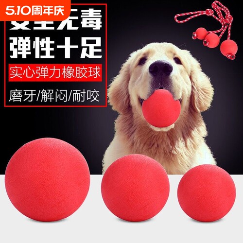 狗狗玩具弹力球耐咬tpr橡胶实心狗狗用品宠物玩具球球大中小型犬