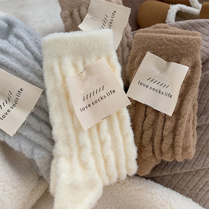 袜子女款珊瑚绒秋冬加厚保暖冬天