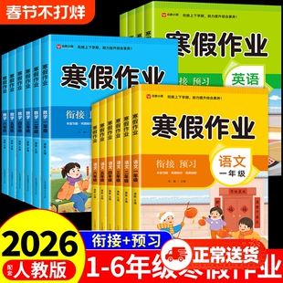 2026小学寒假作业一年级二年级上册三四五六年级语文数学英语人教版寒假衔接教材练习册题每日一练下册一本通JF试卷阅读6年级综合