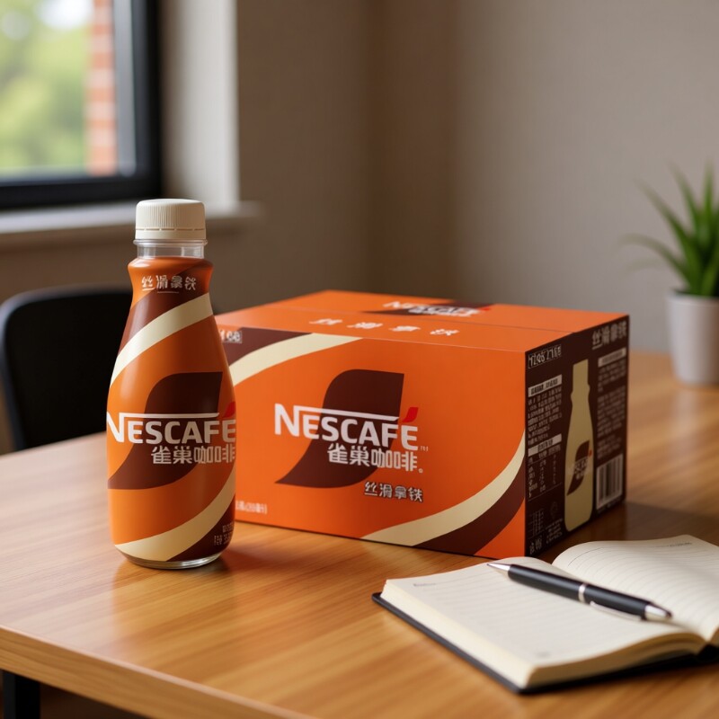 新日期雀巢咖啡丝滑拿铁即饮咖啡饮料268ml×15瓶学习加班提神