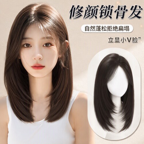 戴发网假发女颅顶无痕全头套式发真发隐形真人发丝轻薄锁骨逼真