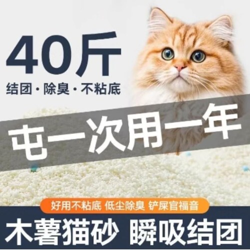 纯木薯猫砂除臭抑菌不粘底