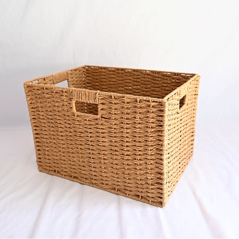 收纳筐衣物零食玩具收纳箱收纳盒储物箱收纳篮卧室手提编织桌面