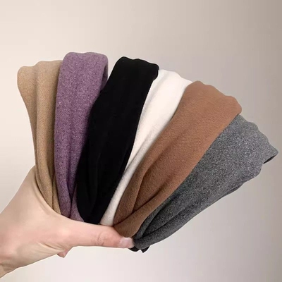 宽边毛呢发箍秋冬时尚气质