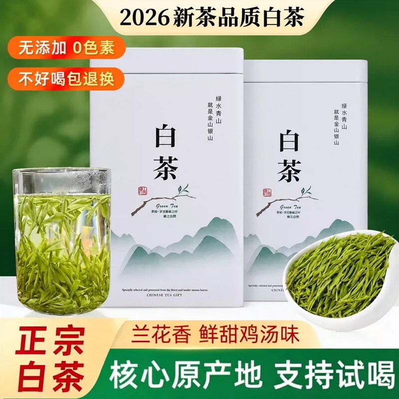 正宗白茶安吉新茶口粮茶礼盒装散装清香高山绿茶茶叶自己喝日常喝图片