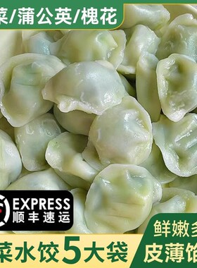 野菜水饺槐花鸡蛋饺子荠菜蒲公英