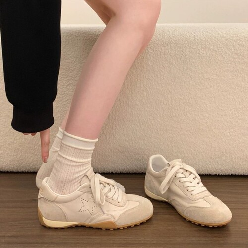 意尔康心选小众原创星星厚底徳训鞋女2026秋季新款小白鞋学生百搭