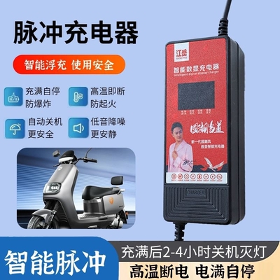 江岳原装电动车充电器智能数显