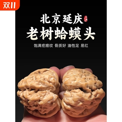 原产一代延庆蛤蟆头文玩桃核金蟾狮子头闷尖有腿有眼开背收藏盘玩