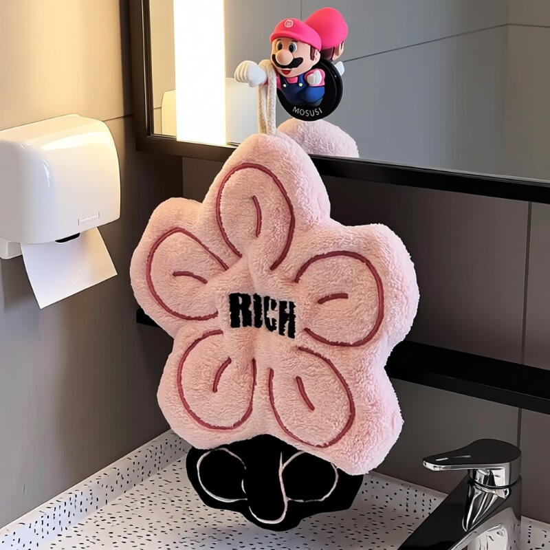 暴富花擦手巾挂式可爱超强吸水加厚毛巾手帕不臭厨房卫生间