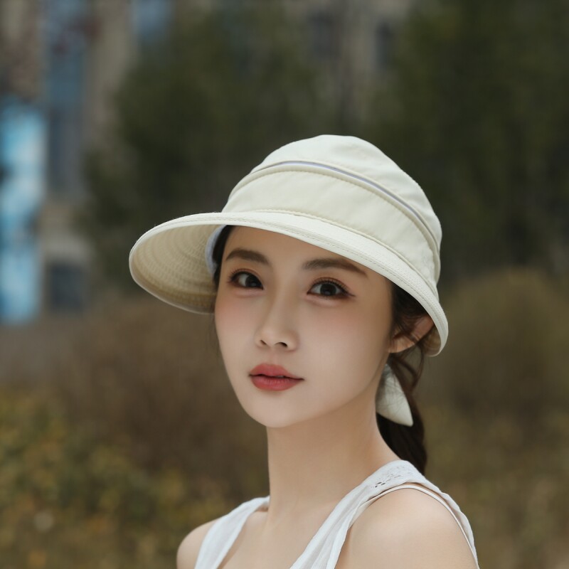 夏季速干防晒太阳帽紫外线户外可折叠渔夫帽骑车遮阳帽运动多巴胺
