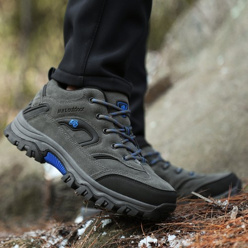 男鞋45冬季加绒防滑耐磨运动46户外登山鞋中老年爸爸棉鞋暖鞋休闲