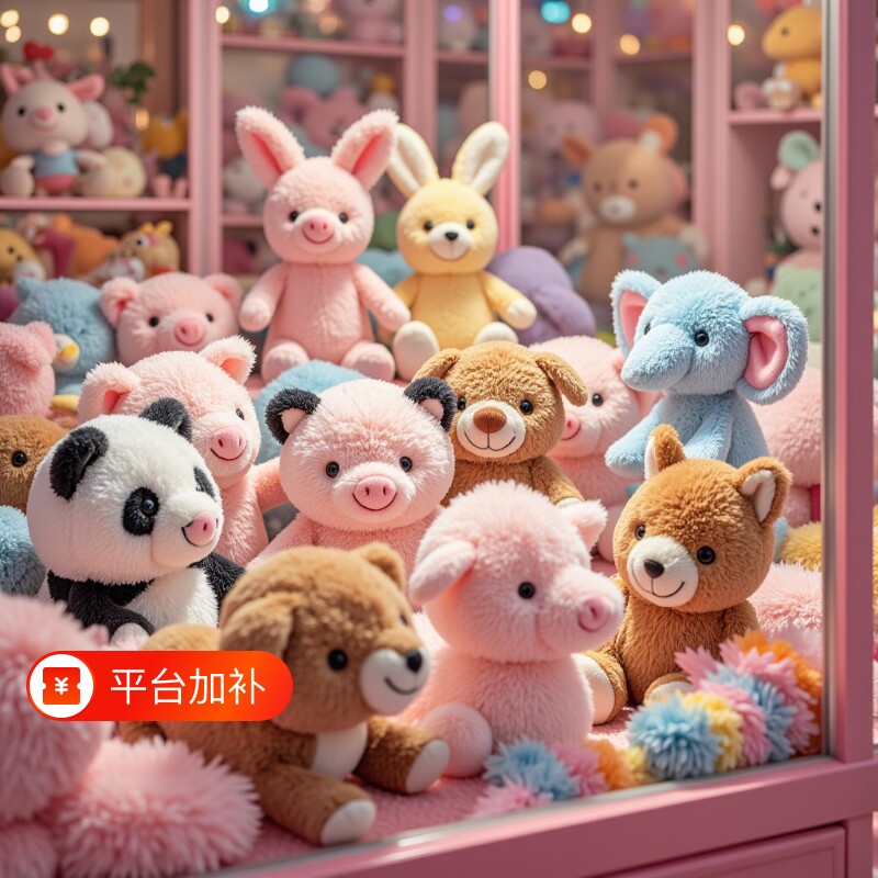 娃娃机公仔批发毛绒玩具义乌抓娃娃机里的小玩偶婚庆婚礼结婚抛洒
