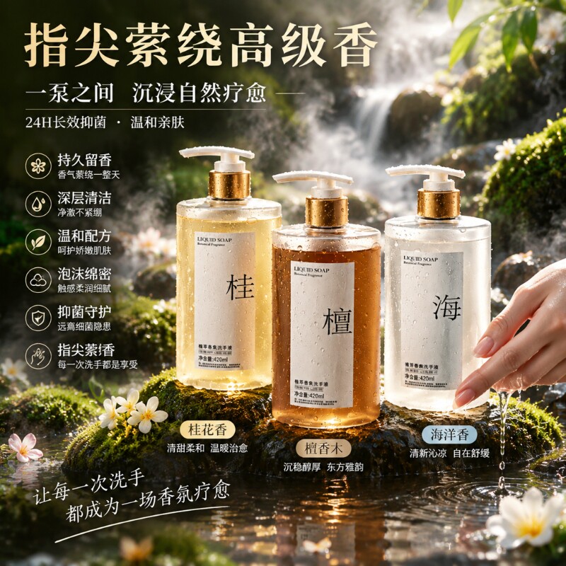 香氛洗手液沐浴露家用儿童按压型图片