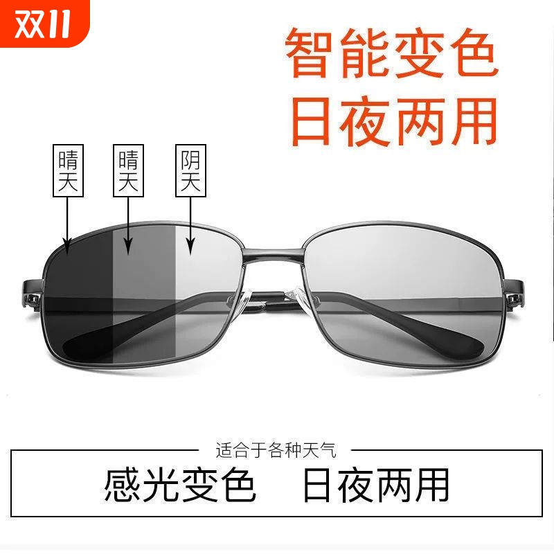 男士偏光偏光变色变色太阳镜