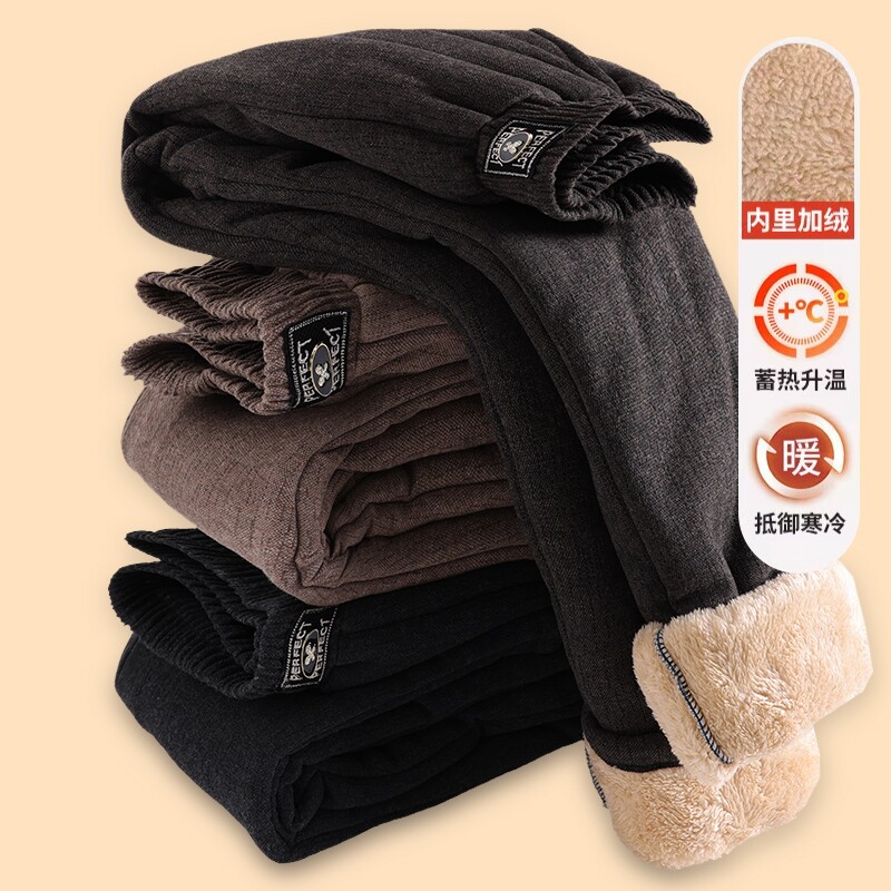 妈妈冬装加绒裤子中老年奶奶保暖棉裤新款女加厚秋冬时尚休闲棉裤