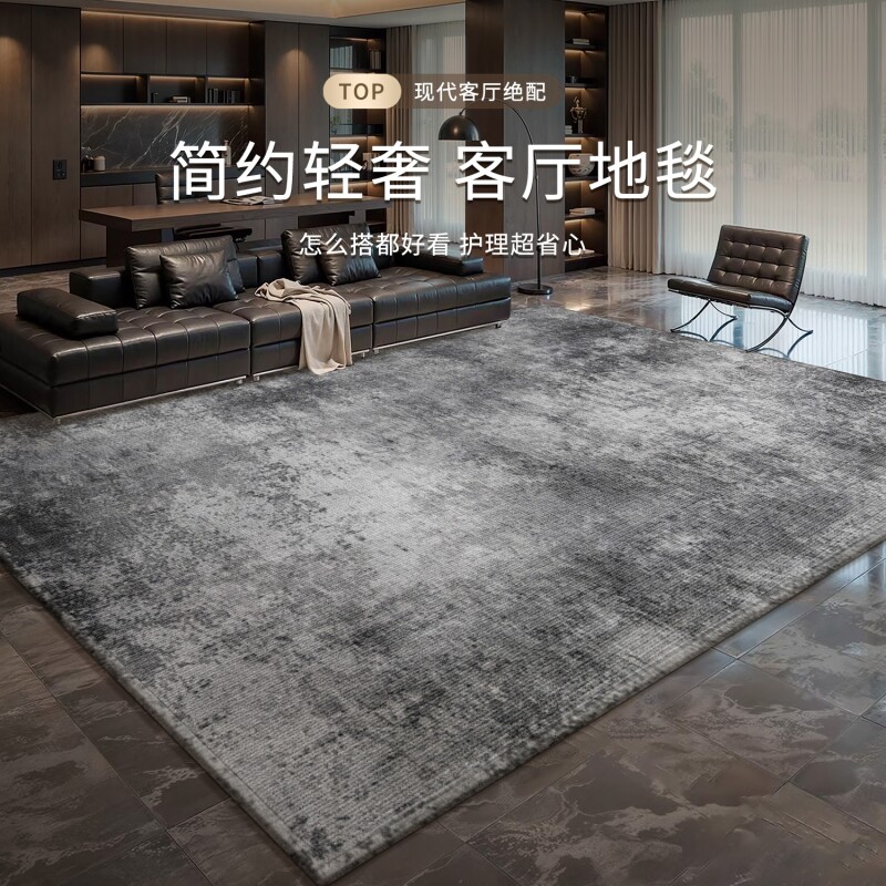 地毯客厅2026新款轻奢高级感防水卧室床边毯极简沙发地垫意式防污