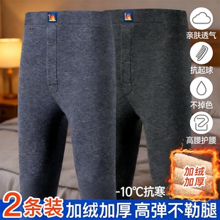 驼绒男士保暖裤加绒男款2025秋季秋裤裤打底棉毛裤羊毛羊绒舒适