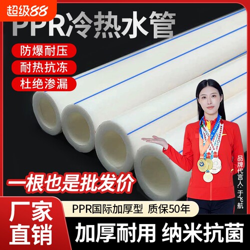 ppr冷热水管ppr配件6分25热熔管4分20自来水热水管管道冷水管管件