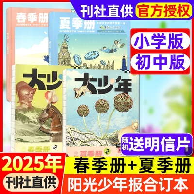 阳光少年报合订本2025年春夏秋冬季册【小学版/初中版大少年】报纸杂志2024年6-15岁中小学生期刊书刊新闻故事时事作文期刊过刊