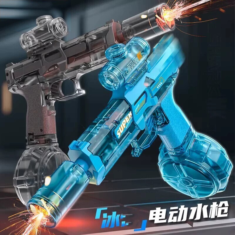 2026新款水枪火光鼠冰爆电动水枪玩具喷水连发高压强力六一儿童节