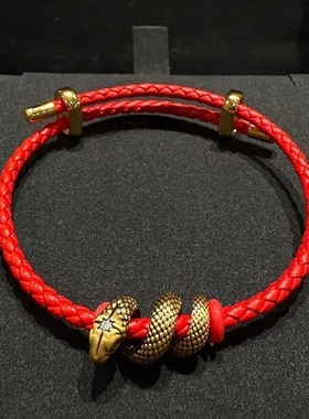 法式复古黑金色卷卷蛇手链高级感气质精美灵蛇手链手饰品
