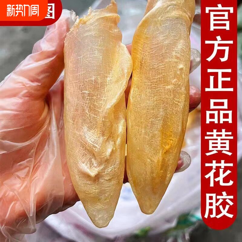 深海花胶干货巴沙咸水黄花胶正品深海鱼胶鱼鳔鱼肚孕妇鸡滋补