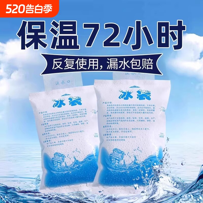 注水冰袋快递专用冷冻生鲜家用保鲜一次性重复使用冷藏包摆摊商用