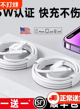 【30W快充】动派适用苹果14promax数据线iPhone13/12充电线pd正17闪充11手机加长2米ipad品7plus单头原8电装6