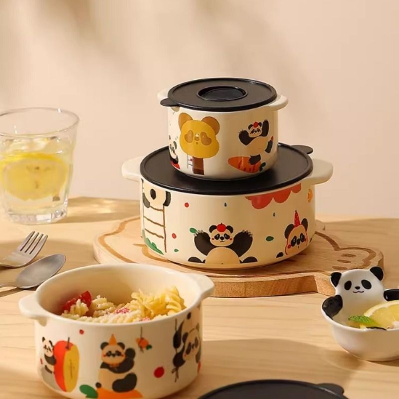 便携保鲜碗密封带盖的陶瓷碗减脂餐专用饭盒上班族2025新款便当盒