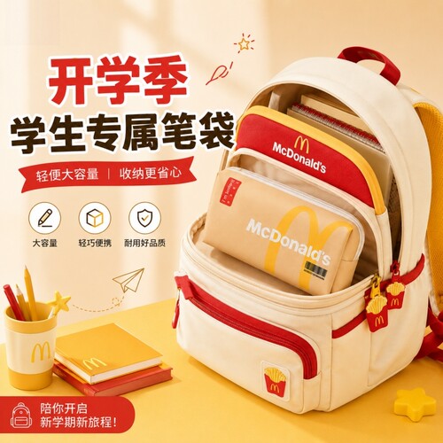 2026新款原创手提M记麦麦学生文具笔袋大容量小众文具盒高颜值ins风铅笔盒小初高中男生文具袋创意铅笔袋女
