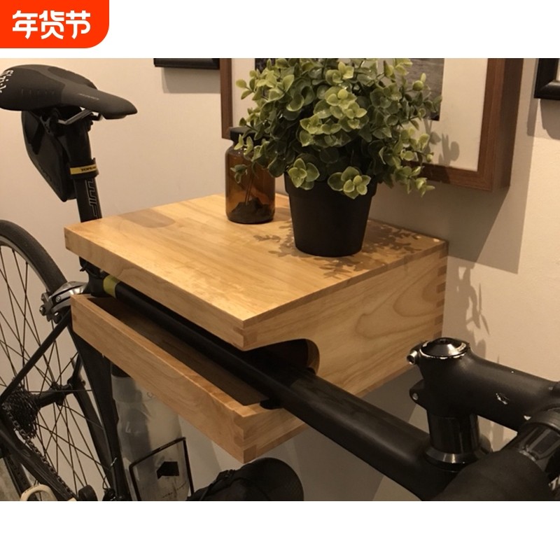 bookbike实木自行车挂架挂壁式停车架公路车挂墙架单车墙壁挂钩架