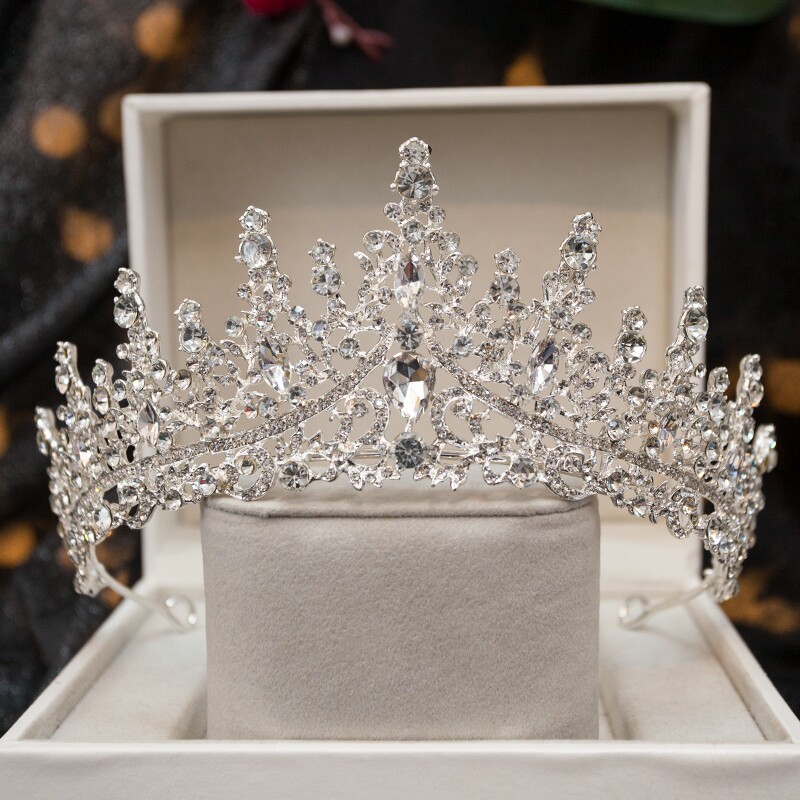 日韩皇冠新娘头饰水晶结婚礼服婚纱王冠网红超仙十八生日女王发饰