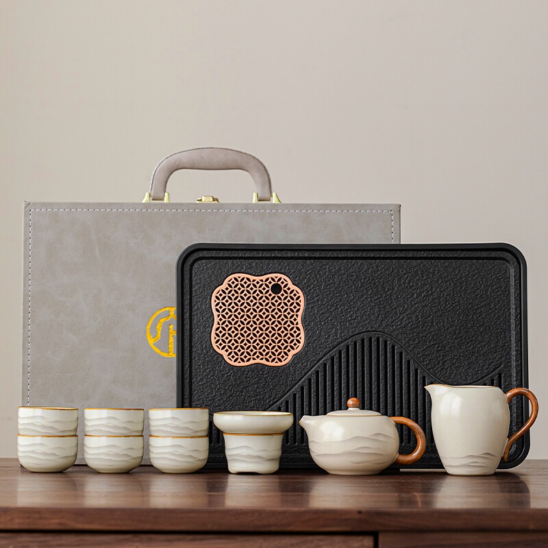 唐丰汝窑功夫茶具套装家用高档大气泡茶器2026新款送长辈礼盒礼品