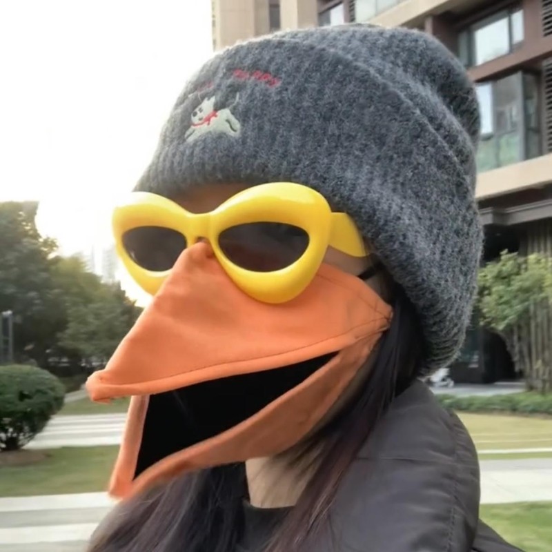 乌鸦口罩3d立体鸟嘴型棉布保暖透气鸭嘴创意cos面具防风冬季眼镜