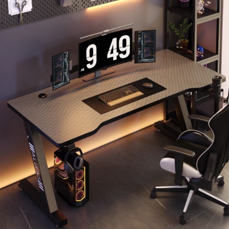 电脑桌台式家用电竞桌子卧室书桌学生办公桌大双人碳纤维桌椅桌腿