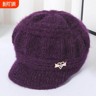 中老年人妈妈冬季帽子女老太太冬天棉帽春秋奶奶老人保暖帽毛线帽