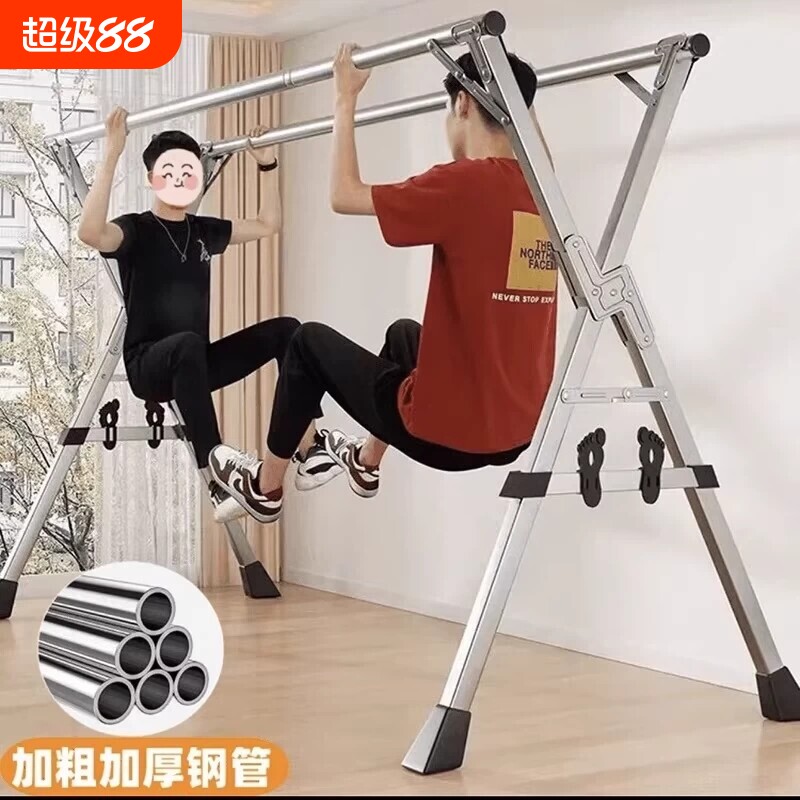 折叠晾衣架落地室内家用阳台晾晒图片