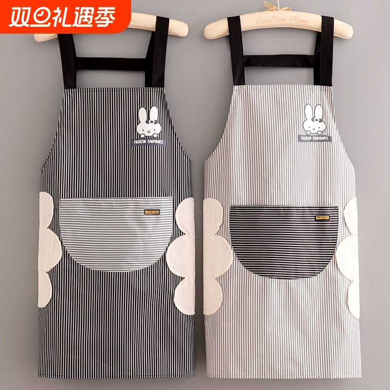 2025新款女围裙防水防油家用厨房做饭韩版时尚餐饮专用工作服围腰
