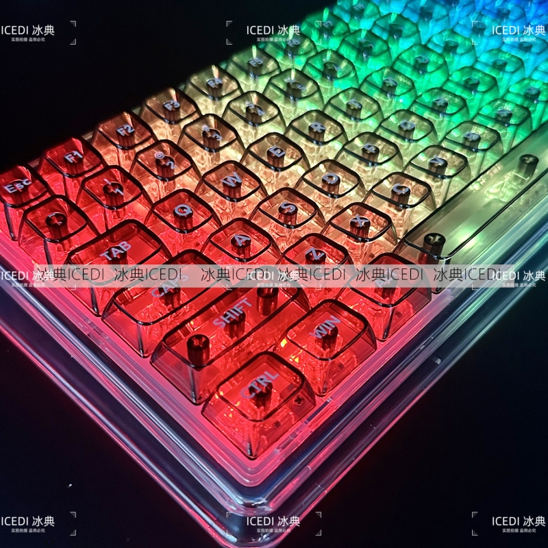 OEM高度130键大全套球帽透黑透雾透明键帽7598键机械键盘