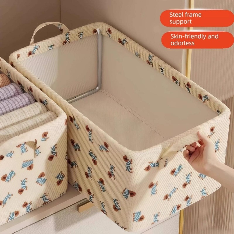 衣服收纳筐家用可折叠储物箱宿舍衣物裤子整理箱衣柜收纳分层神器