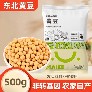 东北黄豆新货500g农家自产大豆五谷杂粮发豆芽打豆浆专用非转基因